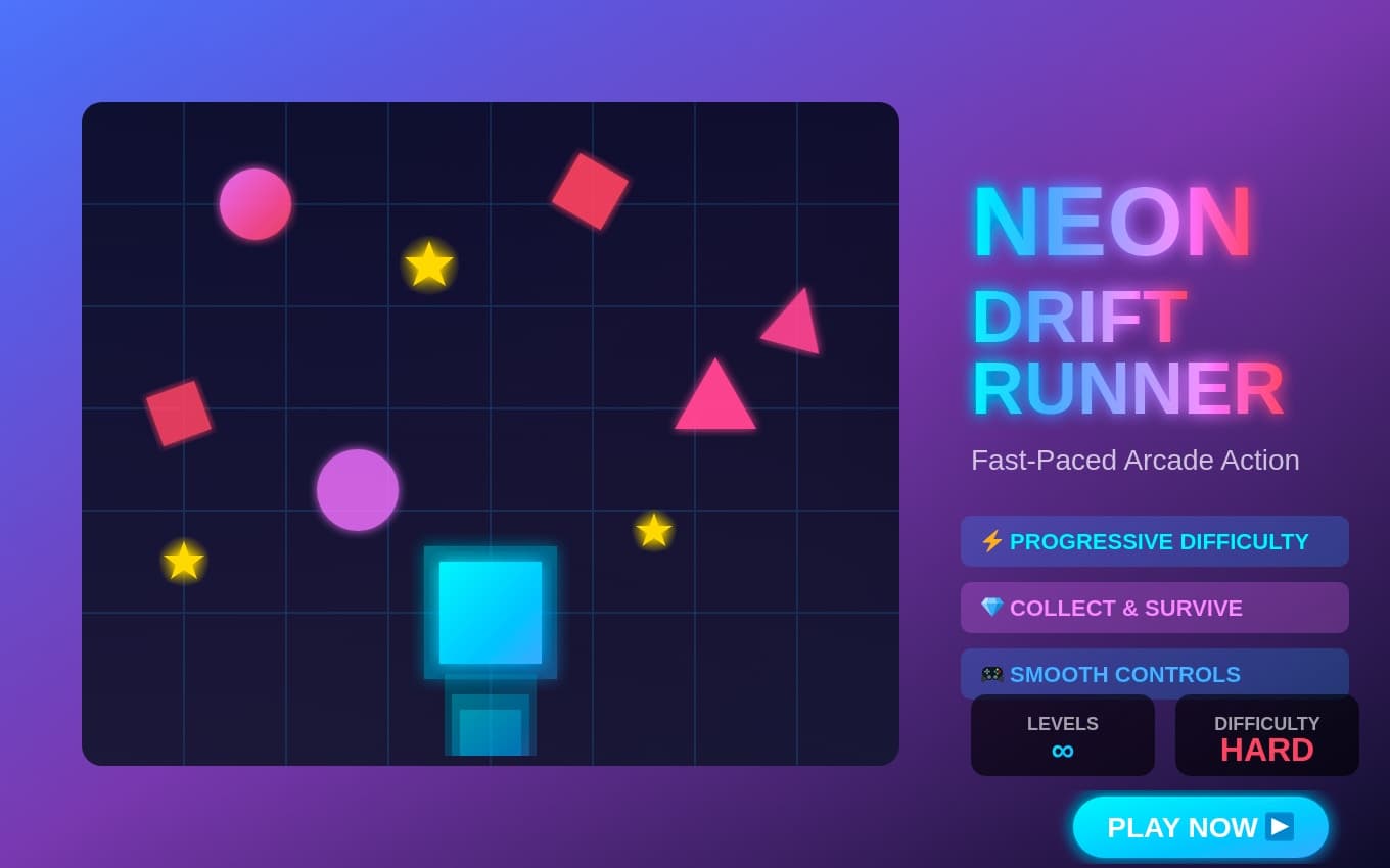 Neon Drift Runner - Screenshot 1